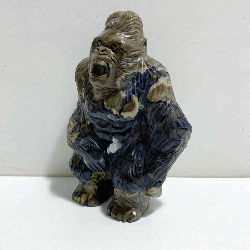 Unique Volcano Agate King Kong Ape Carving 10 -Wholesale Crystals