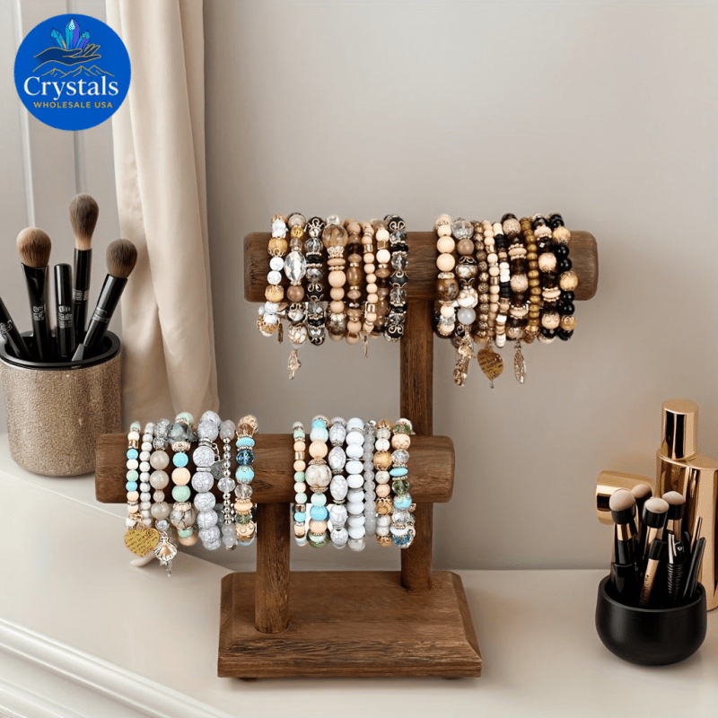 Wooden Crystal Bracelet Display Stands 3 - Wholesale Crystals