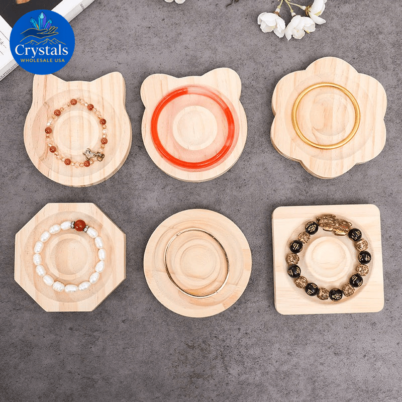 Wooden Crystal Bracelet Stands 2 - Wholesale Crystals