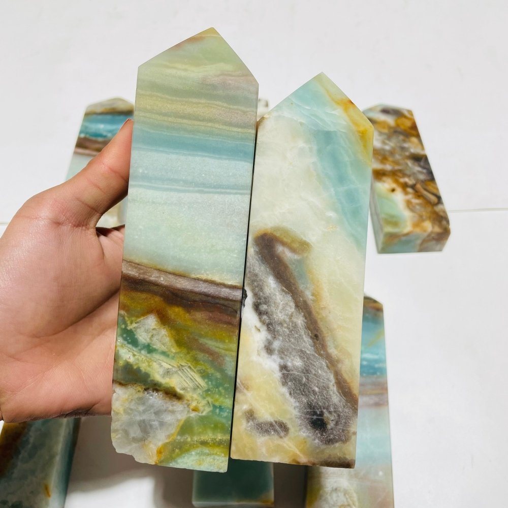 10 Pieces Caribbean Four-Sided Tower Points -Wholesale Crystals