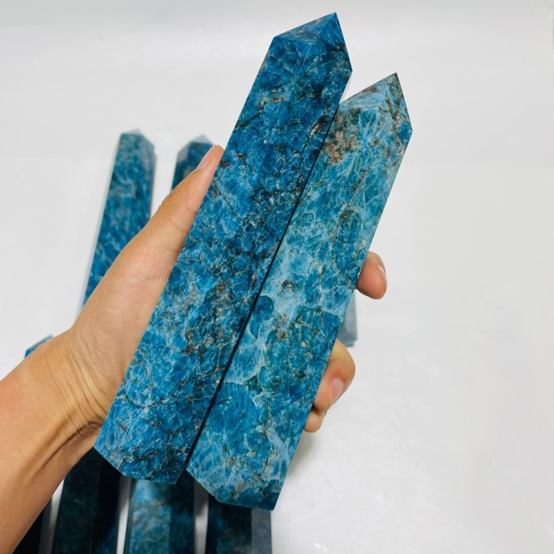 10 Pieces Large Blue Apatite Tower -Wholesale Crystals