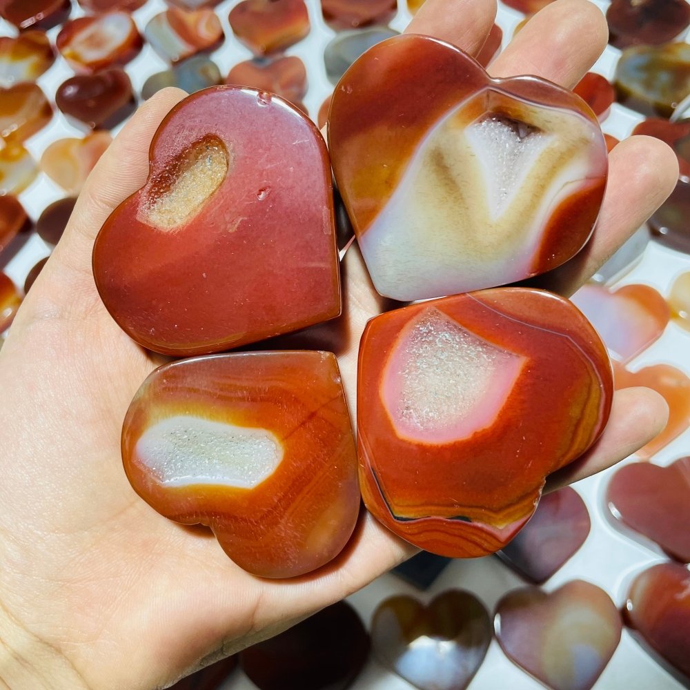 108 Pieces Carnelian Heart Clearance -Wholesale Crystals