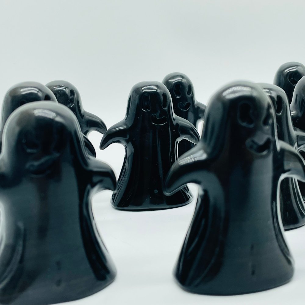 11 Pieces Banded Obsidian Ghost Carving Closeout -Wholesale Crystals
