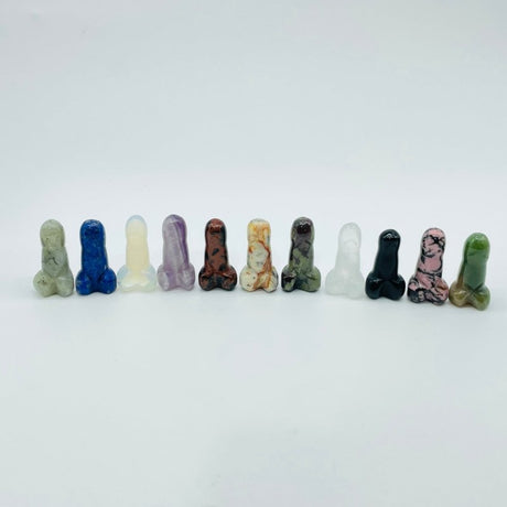 11 Types Crystal Penis Phallus Carving Wholesale Labradorite Lapis Lazuli - Wholesale Crystals