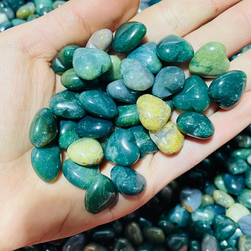 12Types Mini Heart Wholesale Unakite&Obsidian Ocean Jasper -Wholesale Crystals