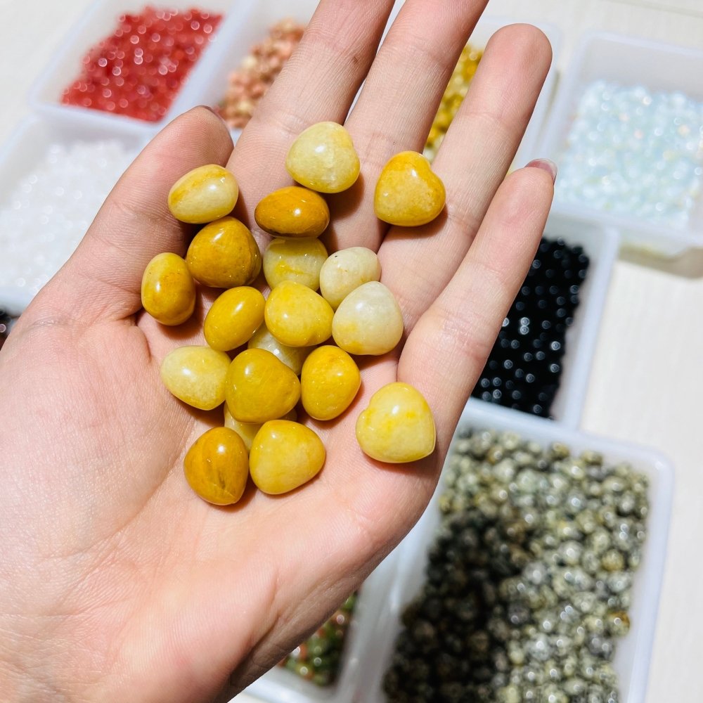 14Types Mini Heart Wholesale Unakite&Obsidian Ocean Jasper -Wholesale Crystals