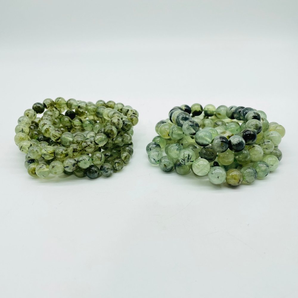 Green Prehnite Mixed Green Tourmaline Bracelet Wholesale -Wholesale Crystals