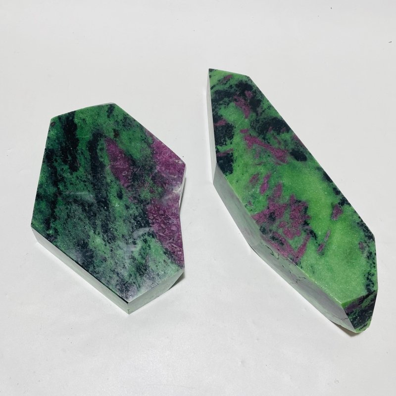 2 Pieces Large Ruby Zoisite Slab Free Form -Wholesale Crystals
