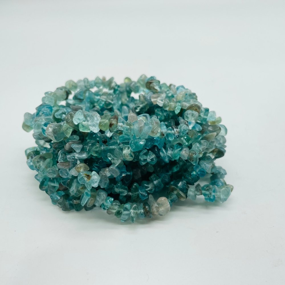 2 Types Chip Bracelet Wholesale Blue Lace Agate Translucent Clear Apatite -Wholesale Crystals