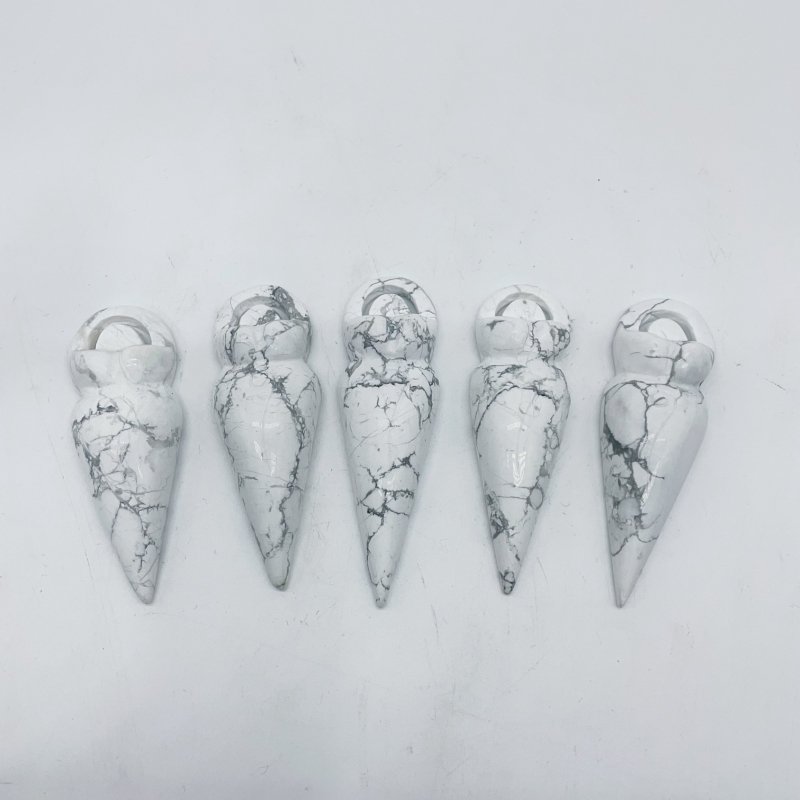 2 Types Spiral Goddess Carving Wholesale Howlite Ocean Jasper -Wholesale Crystals