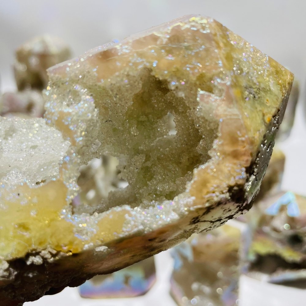 20 Pieces Aura Geode Quartz Druzy Crystal Tower Points -Wholesale Crystals