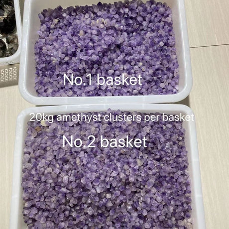 20kg(44lbs) amethyst cluster basket crystal wholesale -Wholesale Crystals