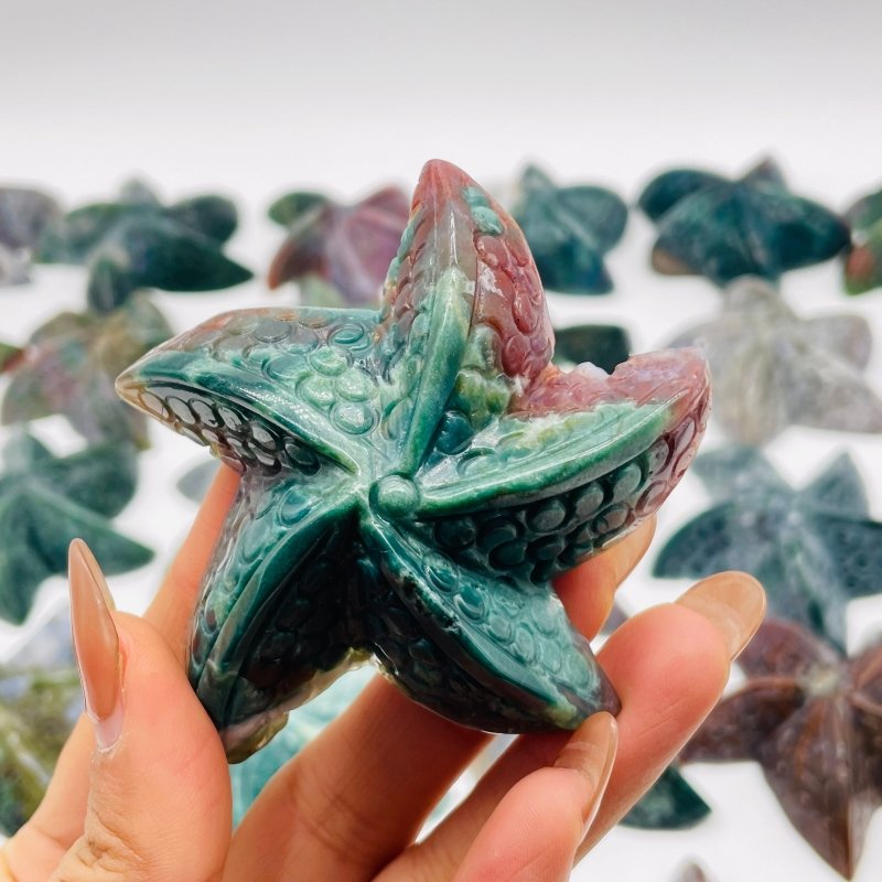 29 Pieces Beautiful Ocean Jasper Starfish Carving -Wholesale Crystals