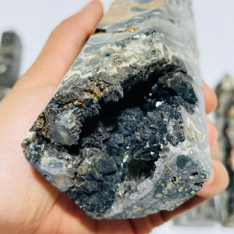 6 Pieces High Quality Grey Vein Ocean Jasper tower -Wholesale Crystals