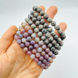 2Types Bracelet Wholesale Purple Rose Quartz Yooperlite -Wholesale Crystals