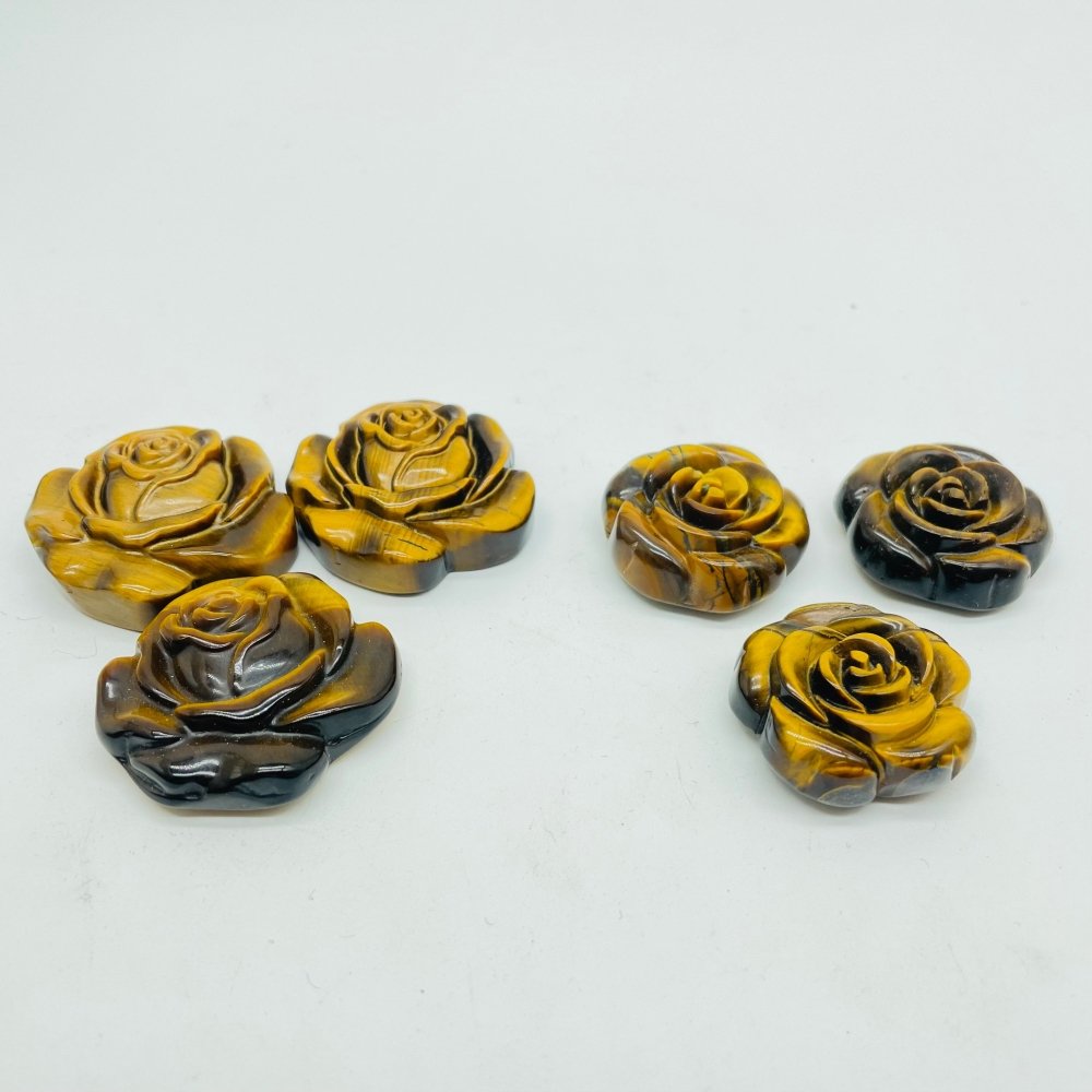 2Types Tiger Eye Flower Carving Wholesale -Wholesale Crystals