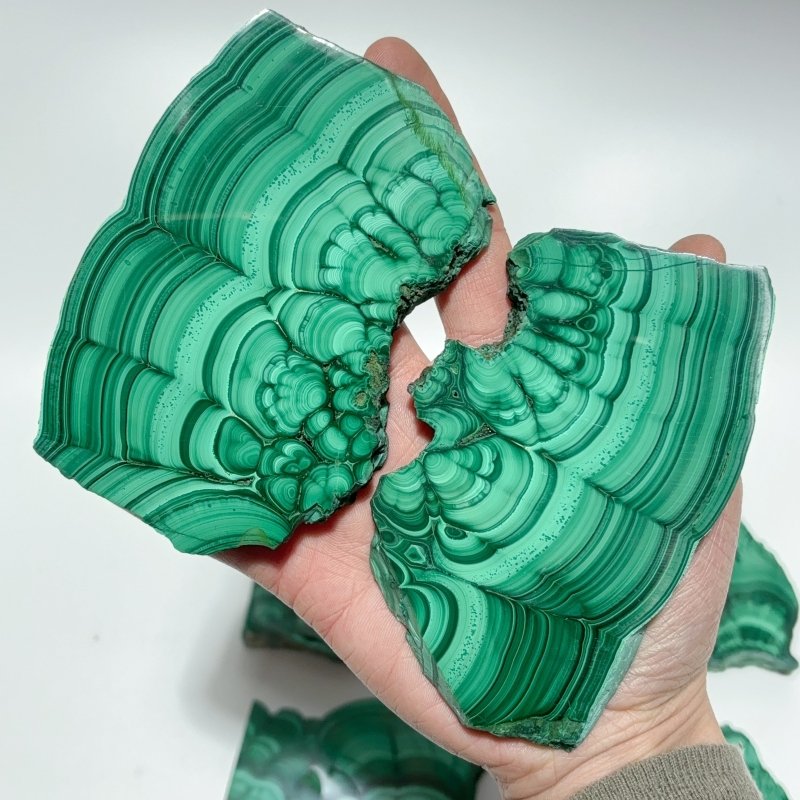 3 Pairs Beautiful Symmetry Malachite Slab -Wholesale Crystals