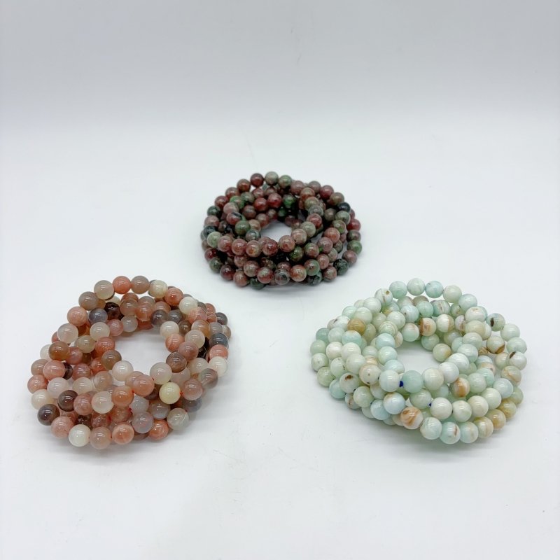 3 Types Bracelet Kashgar Garnet Hemimorphite Wholesale - Wholesale Crystals
