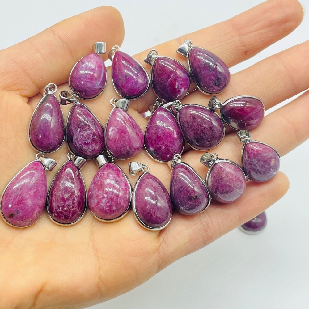 32 Pieces High Quality Ruby Zoisite Pendant Charm -Wholesale Crystals