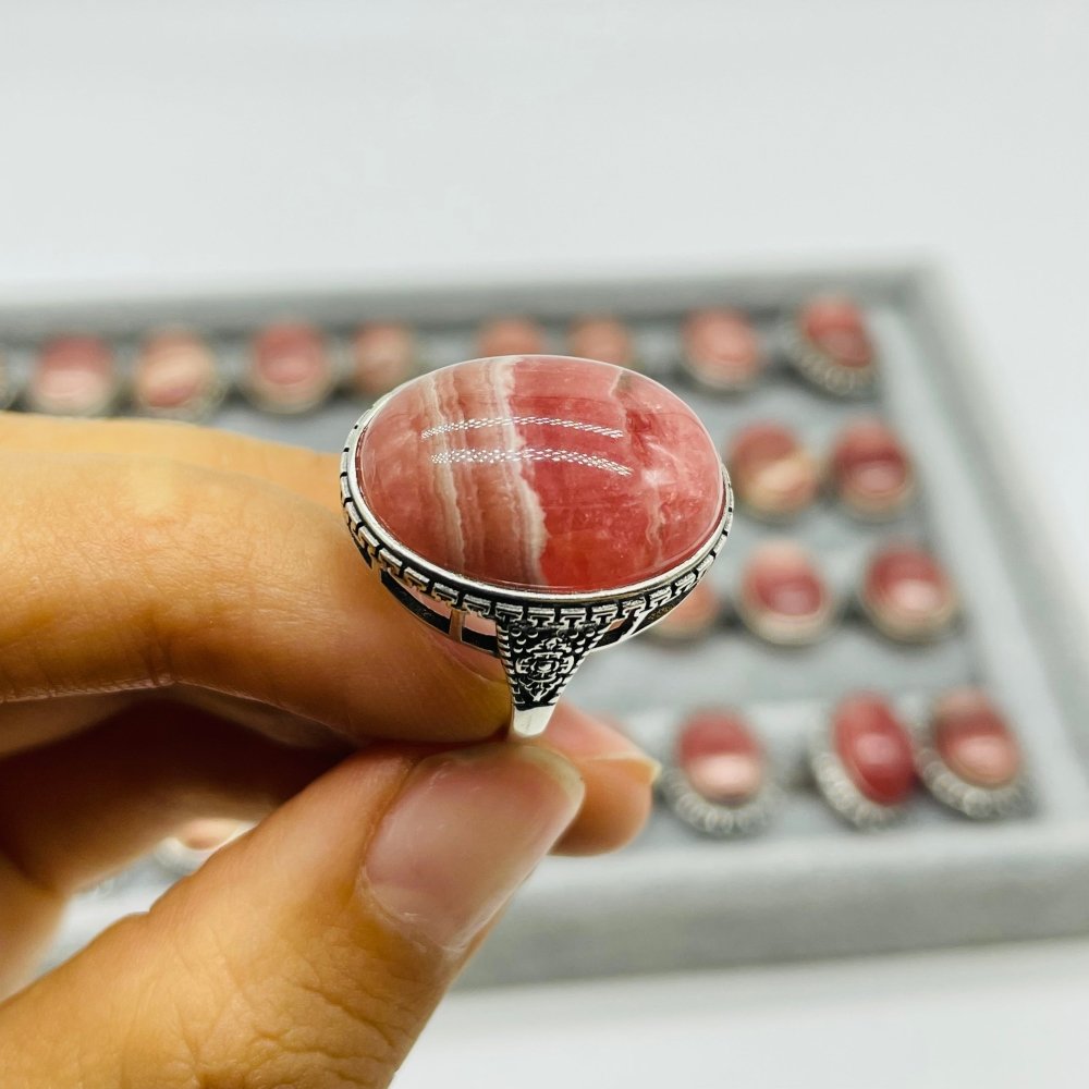 36 Pieces Rhodochrosite Ring -Wholesale Crystals