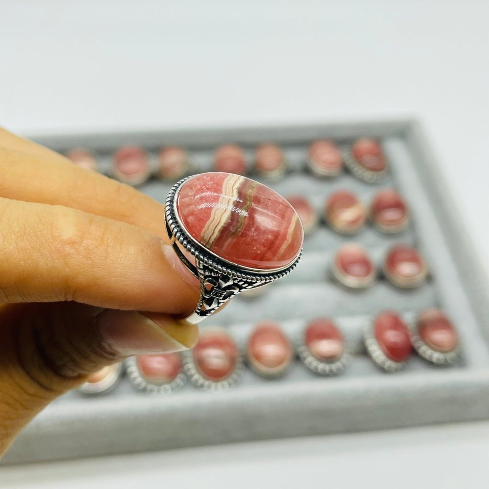 36 Pieces Rhodochrosite Ring -Wholesale Crystals