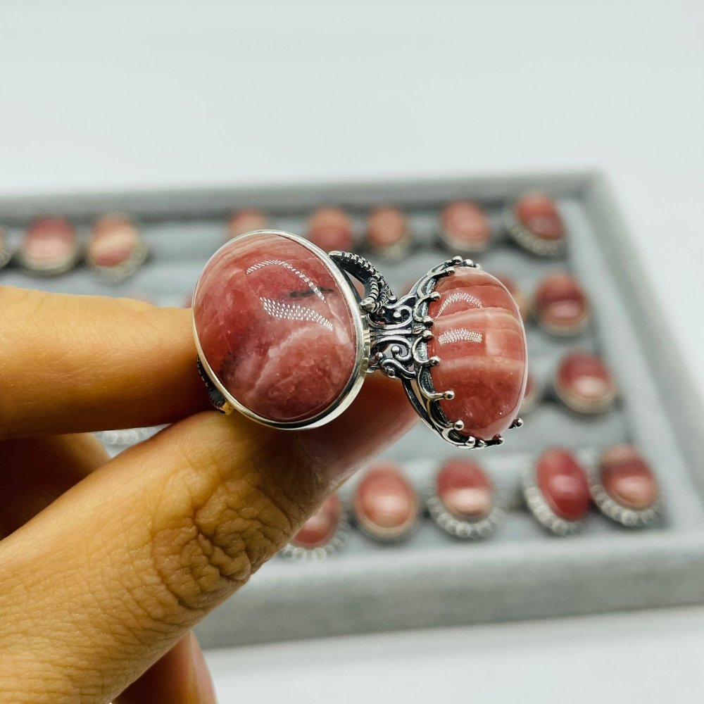 36 Pieces Rhodochrosite Ring -Wholesale Crystals