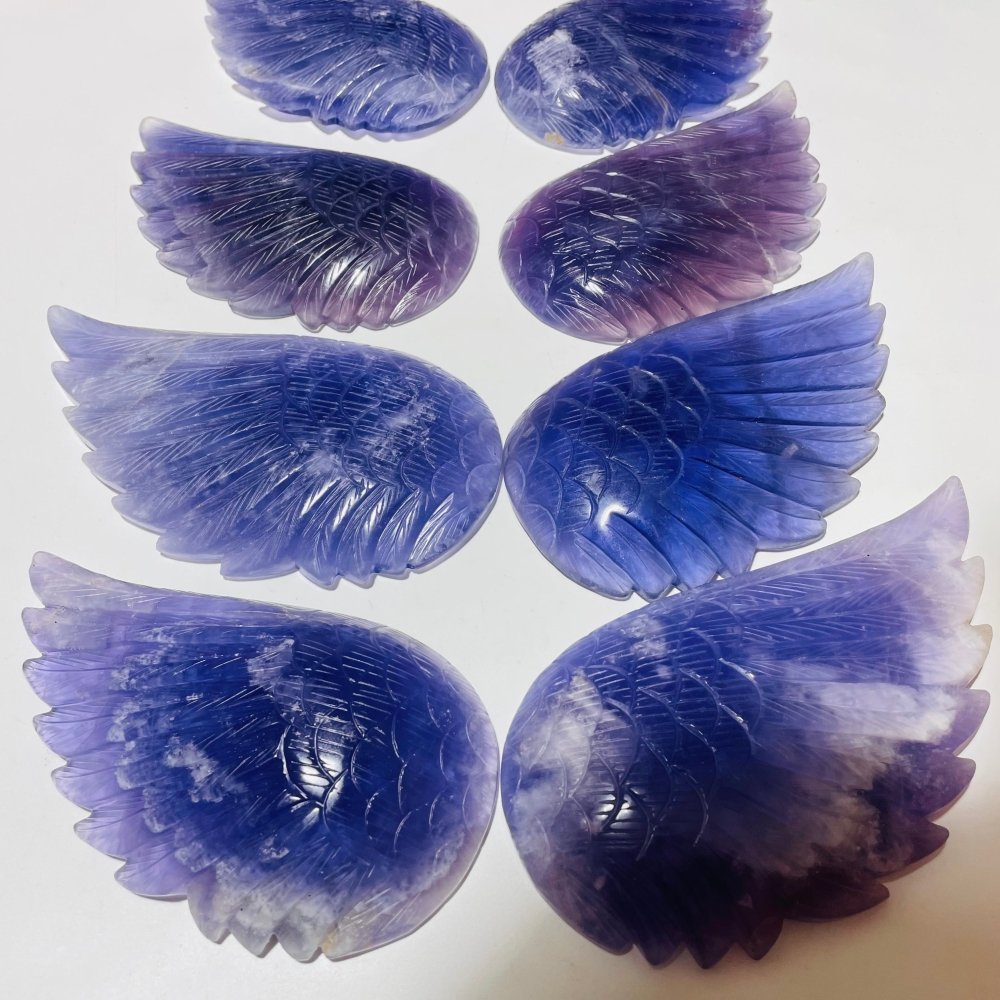 4 Pairs Large Purple Fluorite Angel Wing -Wholesale Crystals