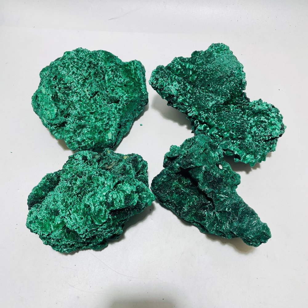 4 Pieces High Quality Large Raw Malachite -Wholesale Crystals
