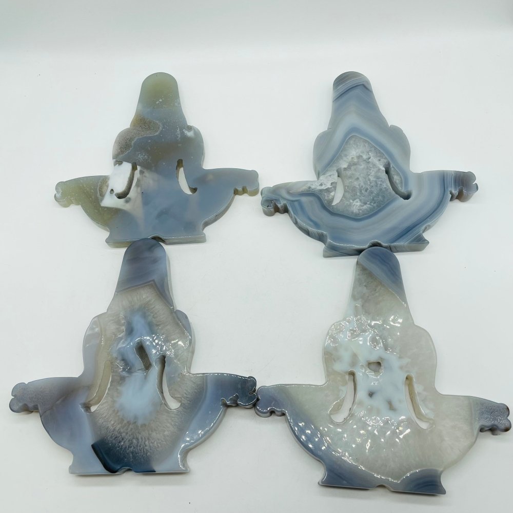 4 Pieces Large Agate Mother Earth Carving -Wholesale Crystals
