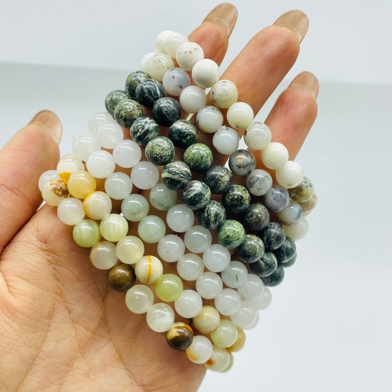 4 Types Bracelet Wholesale Afghanistan Jade Green Zebra White Jade - Wholesale Crystals