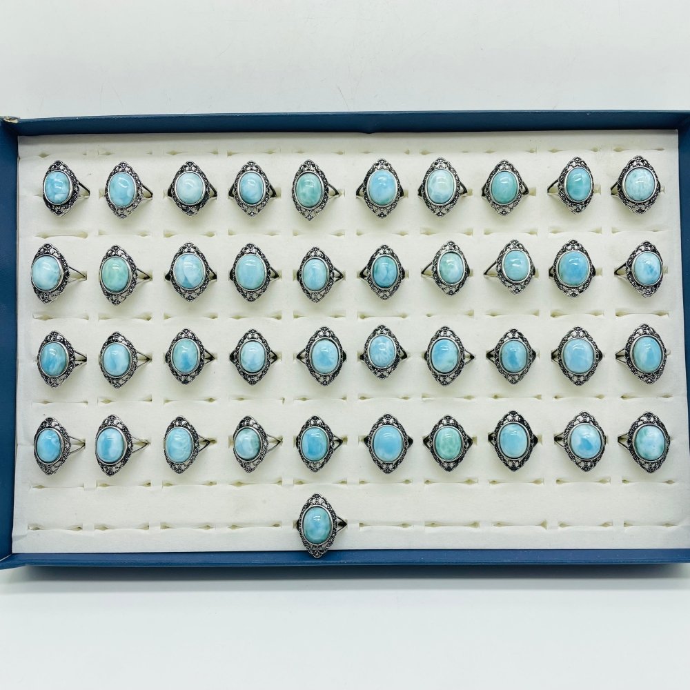 41 Pieces Beautiful Larimar Ring -Wholesale Crystals