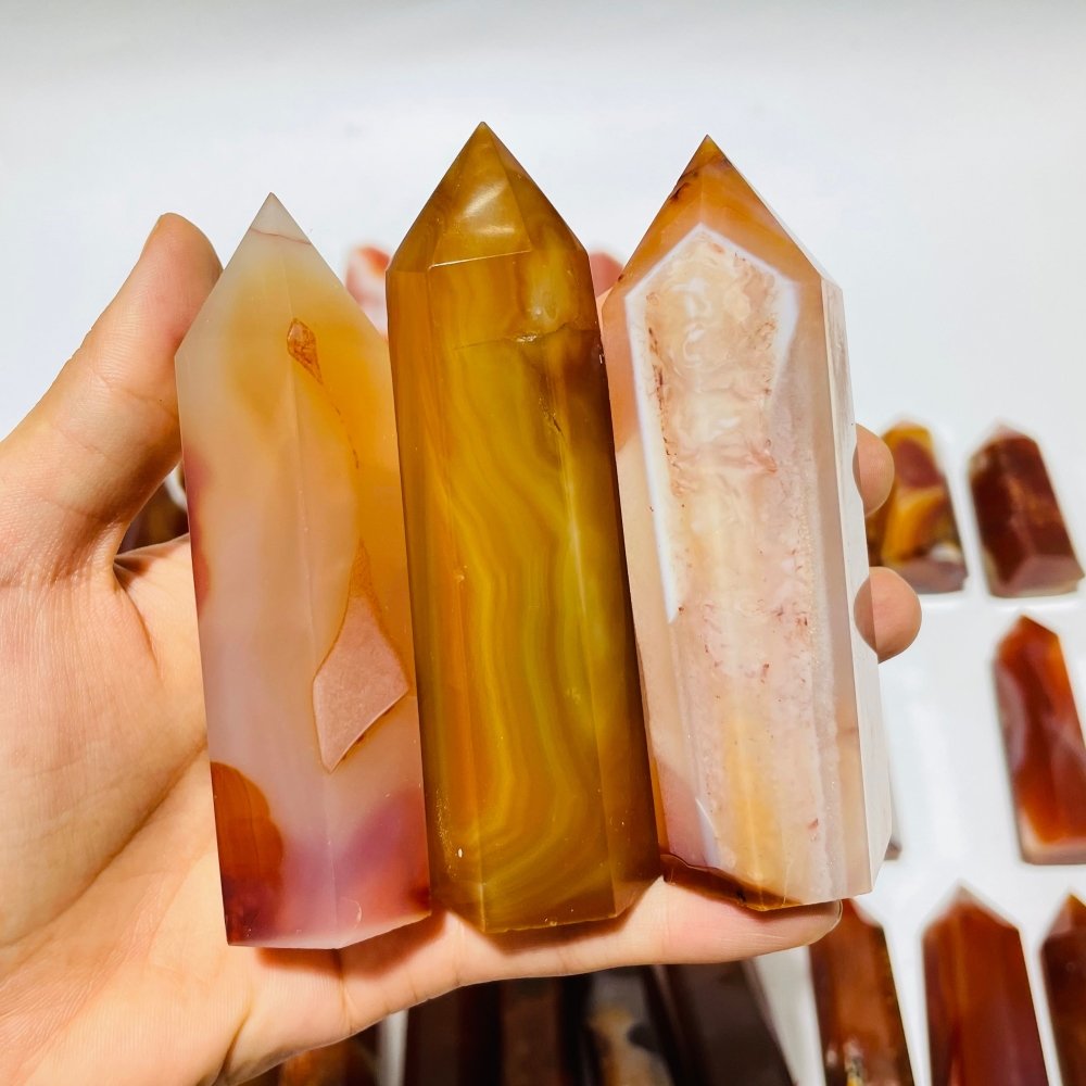 41 Pieces Fat Carnelian Tower Points -Wholesale Crystals