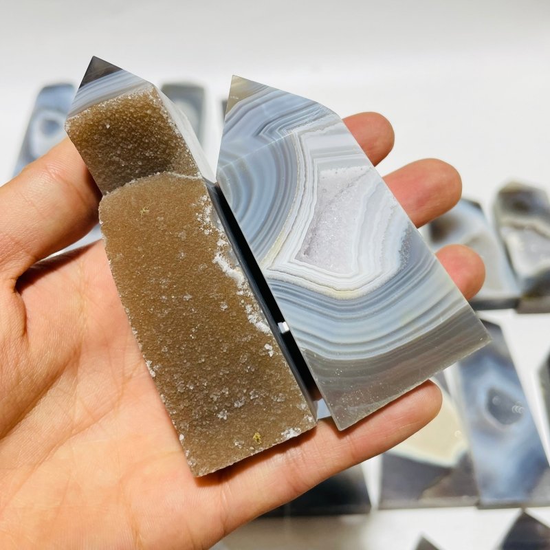 33 Pieces Druzy Geode Agate Points -Wholesale Crystals
