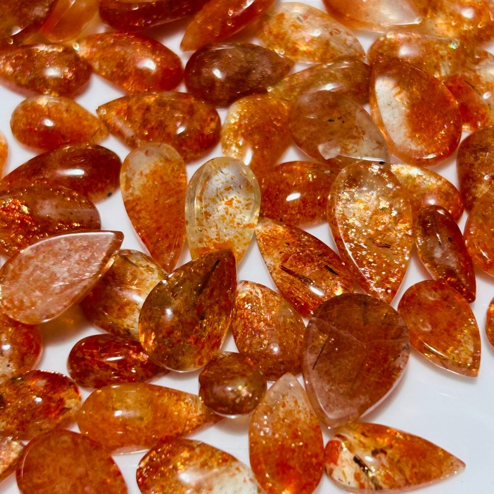 49 Pieces High Quality Sunstone Mini For DIY Teardrop Pendant -Wholesale Crystals