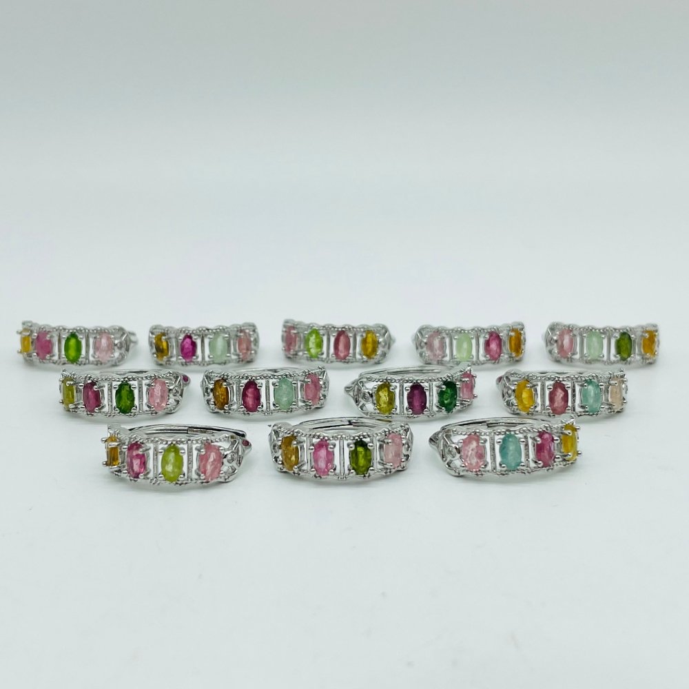 4 Color Beautiful Tourmaline Ring Colorful Gemstone Wholesale -Wholesale Crystals
