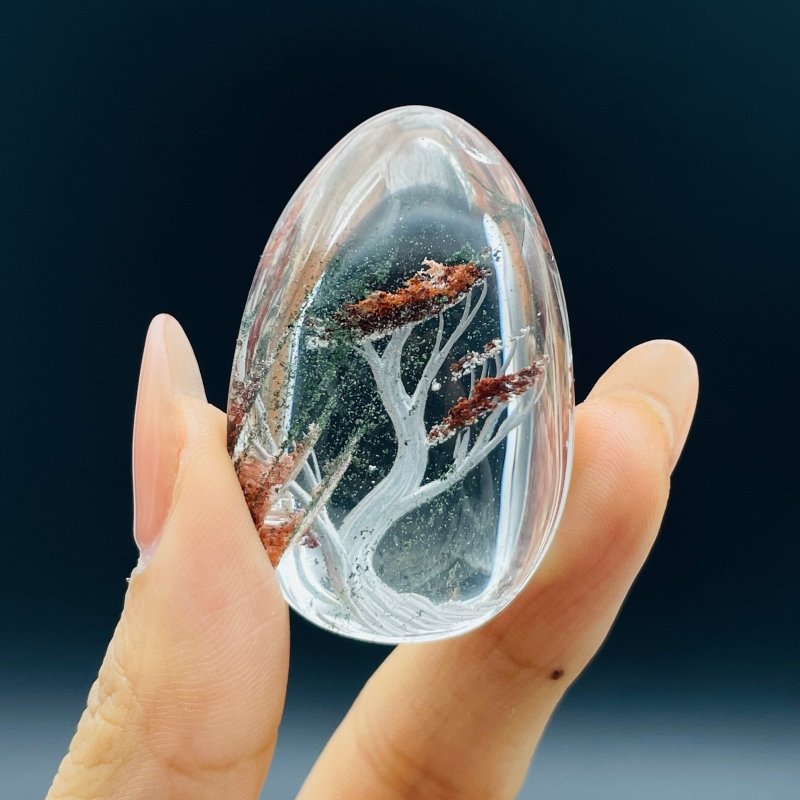 5 Pieces Beautiful Scenery Garden Quartz Inner Scene Carving -Wholesale Crystals