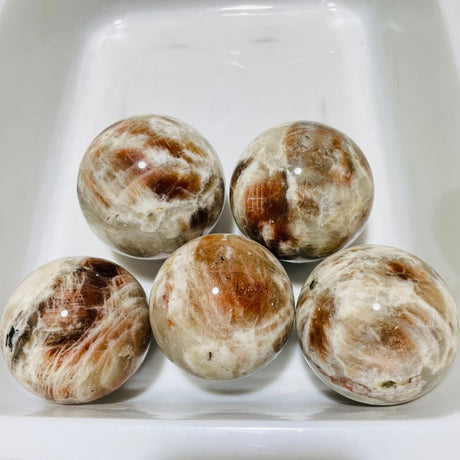 5 Pieces High Quality Large Sunstone Sphere -Wholesale Crystals