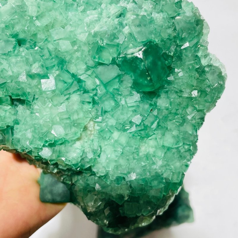 5 Pieces Large Green Fluorite Specimen Cubic Raw Stone -Wholesale Crystals