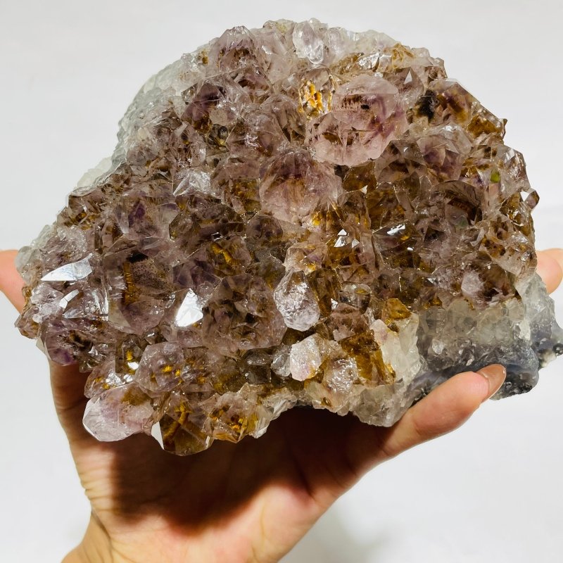 5 Pieces Raw Amethyst Super7 Cacoxenite Cluster Stone -Wholesale Crystals