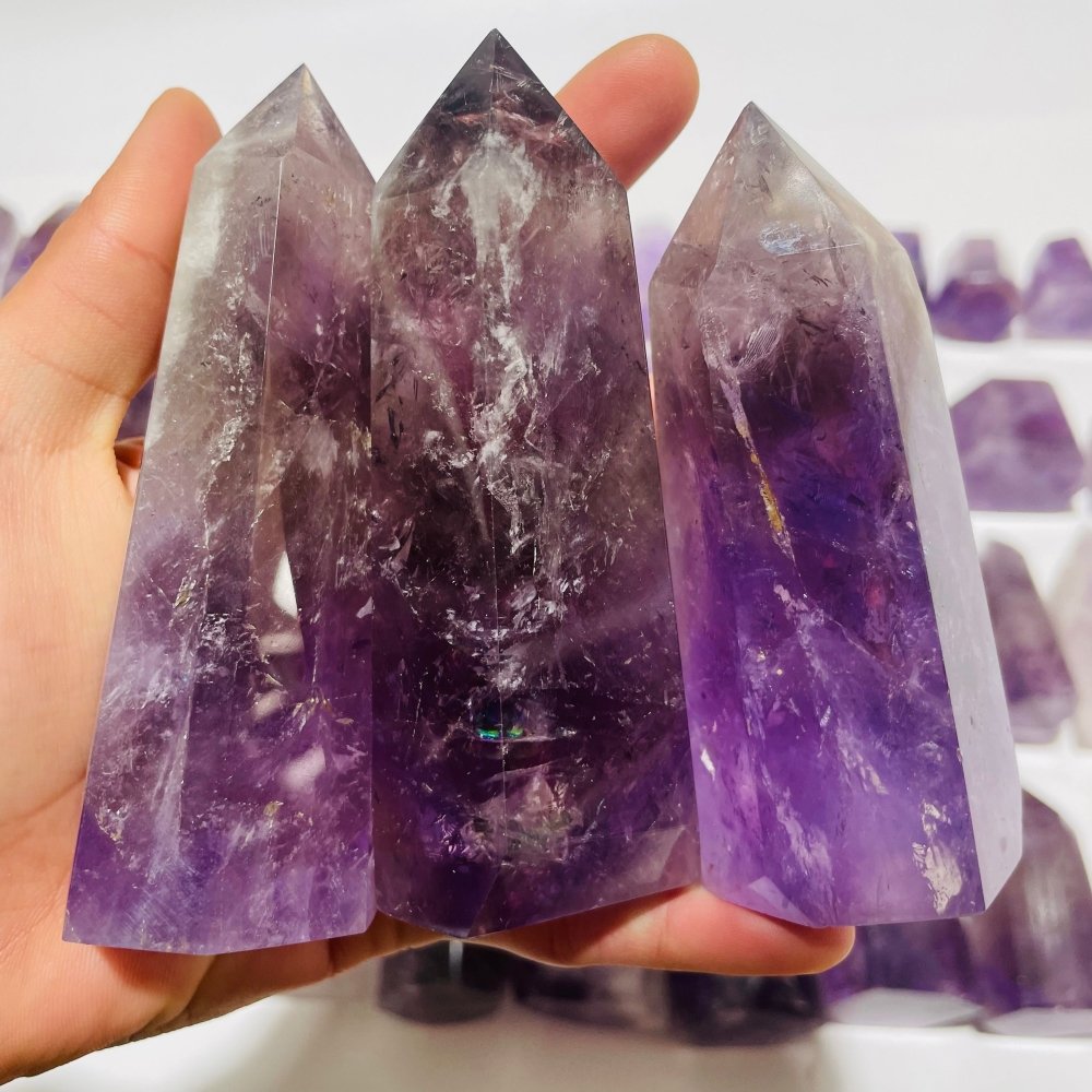 50 Pieces Amethyst Stone Tower Points -Wholesale Crystals