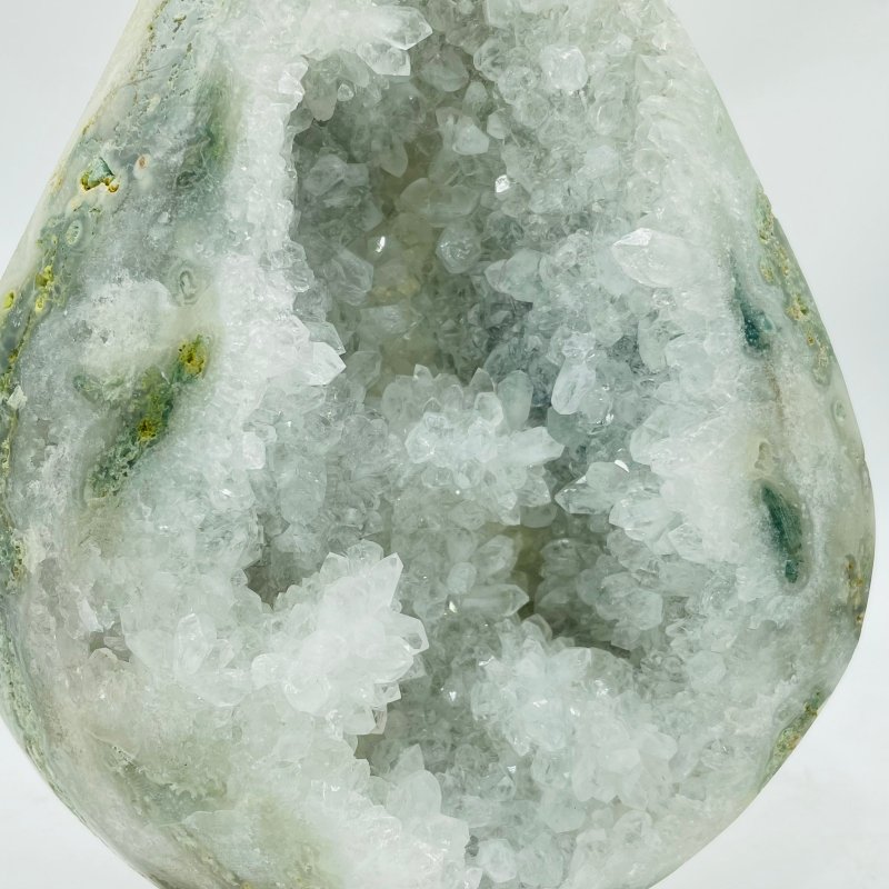 6 Pieces Large Geode Druzy Moss Agate Arrow Head - Wholesale Crystals