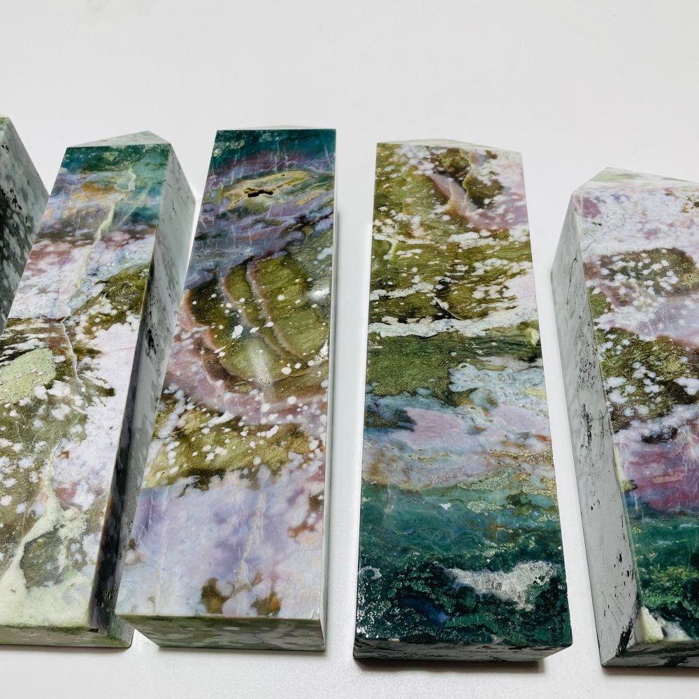 6 Pieces Ocean Jasper Tower Points -Wholesale Crystals