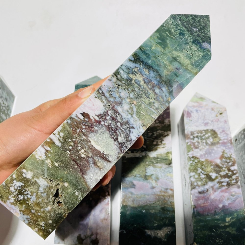 6 Pieces Ocean Jasper Tower Points -Wholesale Crystals