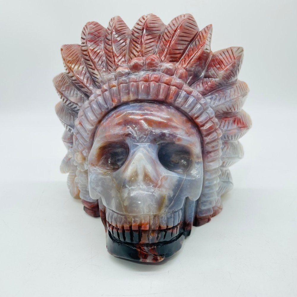 Unique Ocean Jasper Maya Skull Carving -Wholesale Crystals
