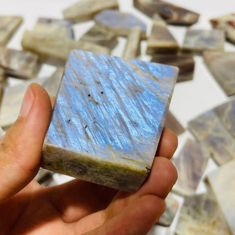 66 Pieces High Quality Blue Moonstone Mixed Sunstone Free Form -Wholesale Crystals