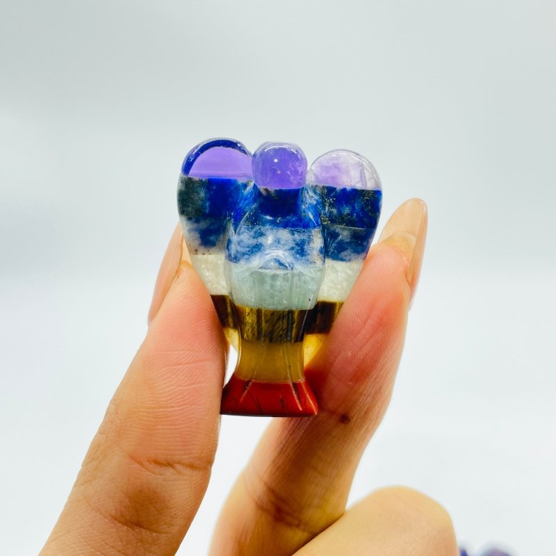 7 Chakra Stone 1.5inch Angel Carving Wholesale - Wholesale Crystals