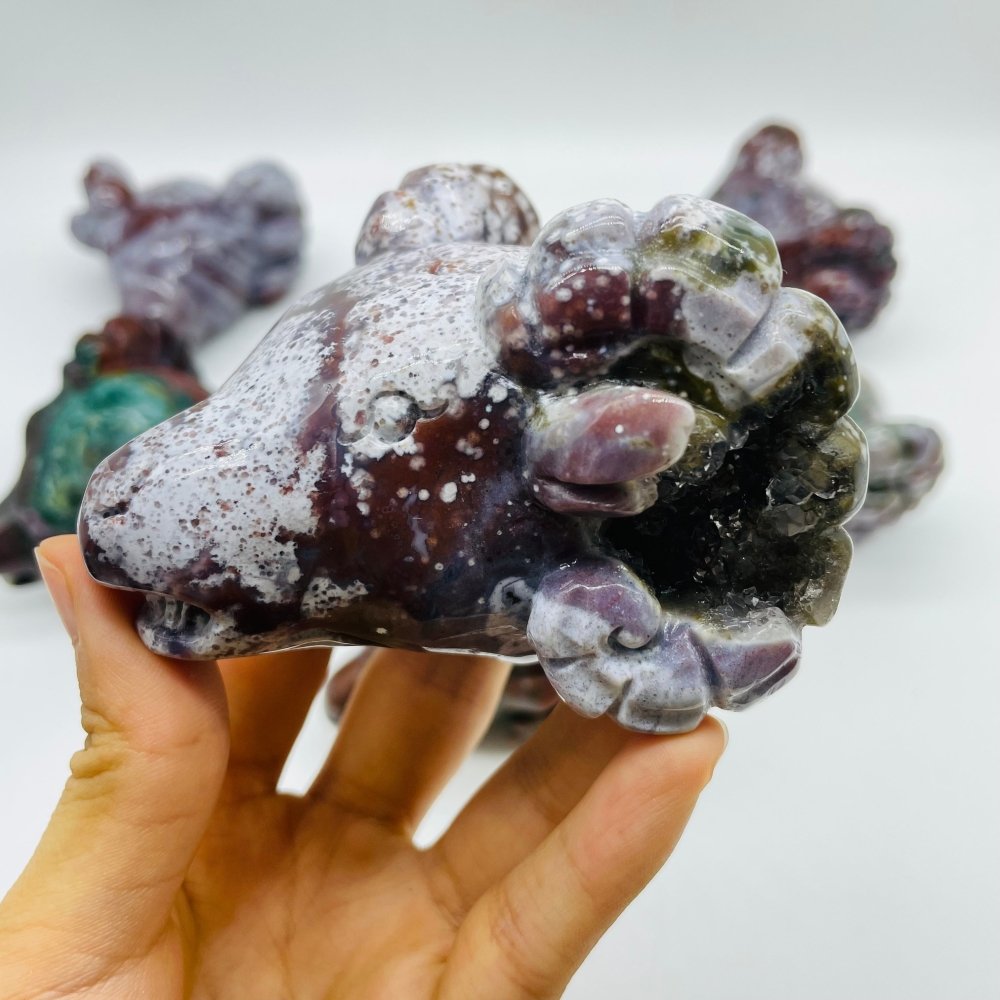 7 Pieces Ocean Jasper Goat Head Carving -Wholesale Crystals