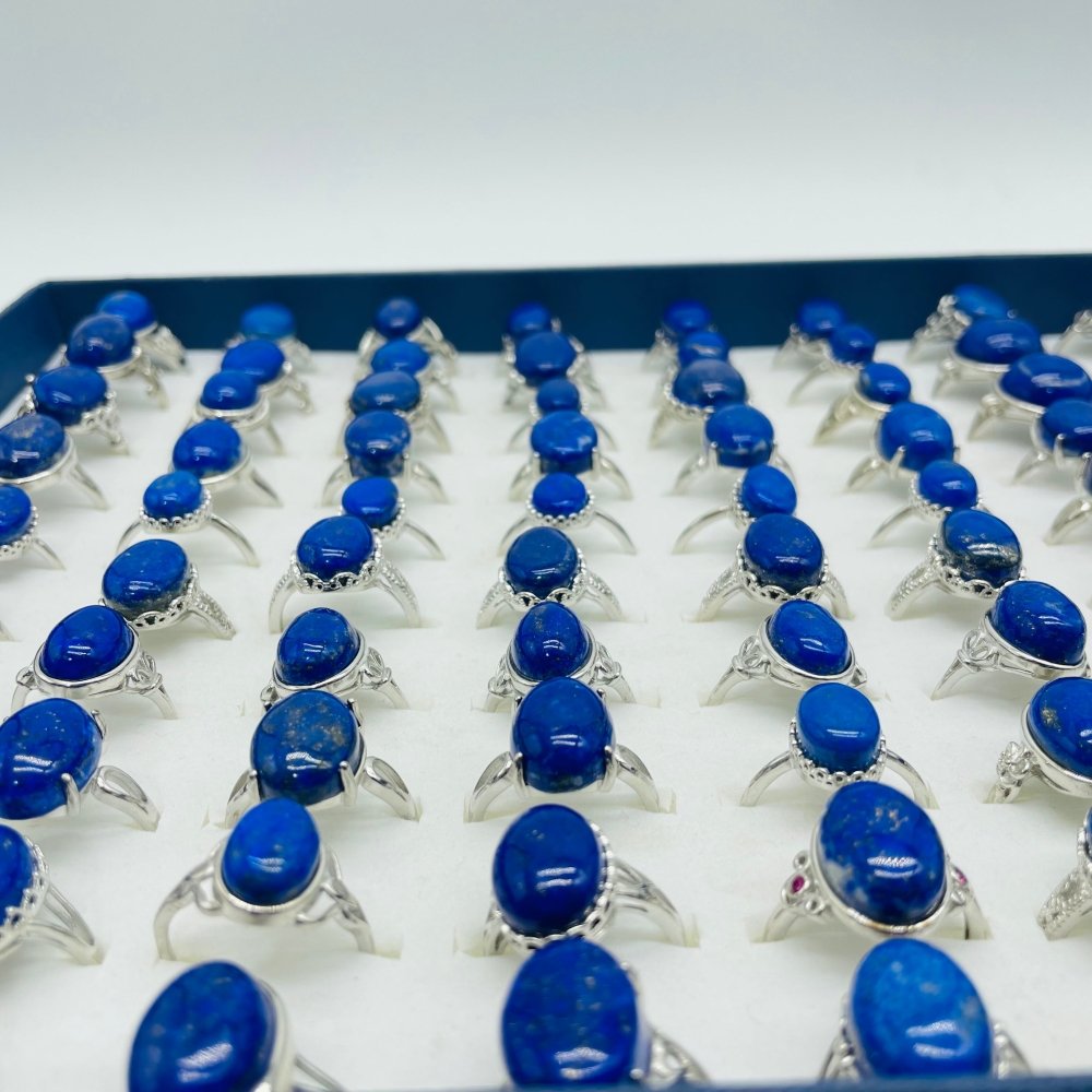 77 Pieces Lapis Lazuli Mix Different Styles Ring -Wholesale Crystals