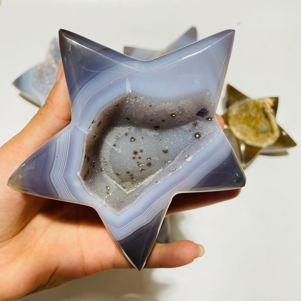 8 Pieces Druzy Agate Geode Star -Wholesale Crystals