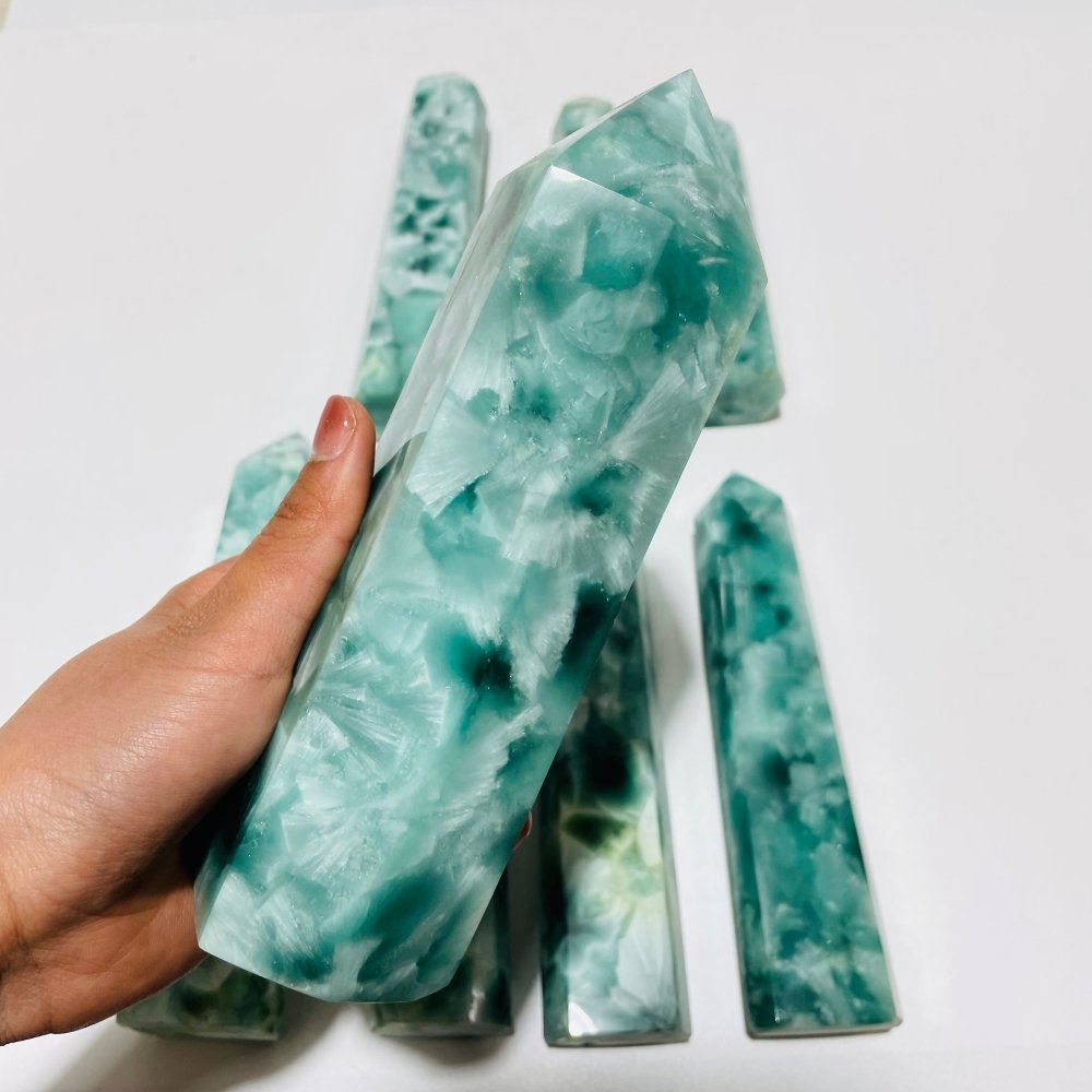 8 Pieces Heat Treatment Seraphinite Points -Wholesale Crystals